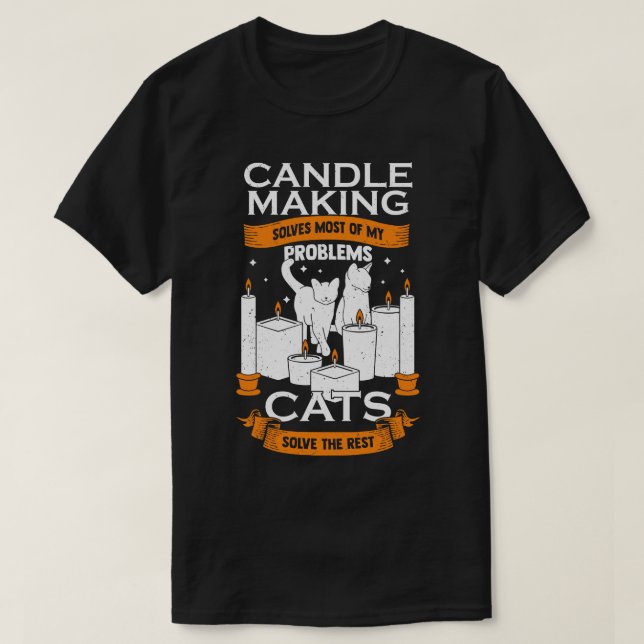 Candle Making Cat Lover Gift  T-Shirt (Design Front)