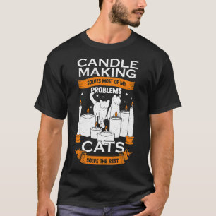 Candle Making Cat Lover Gift T-Shirt