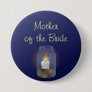 Candle Mason Jar Button