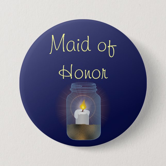 Candle Mason Jar Button (Front)