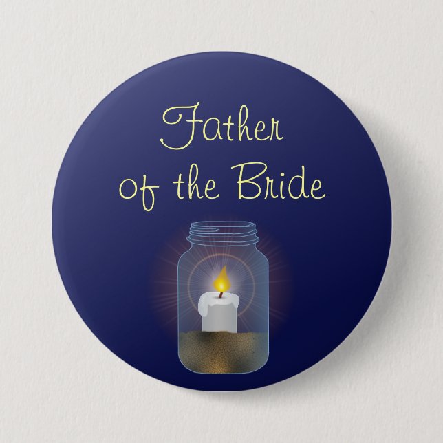 Candle Mason Jar Button (Front)