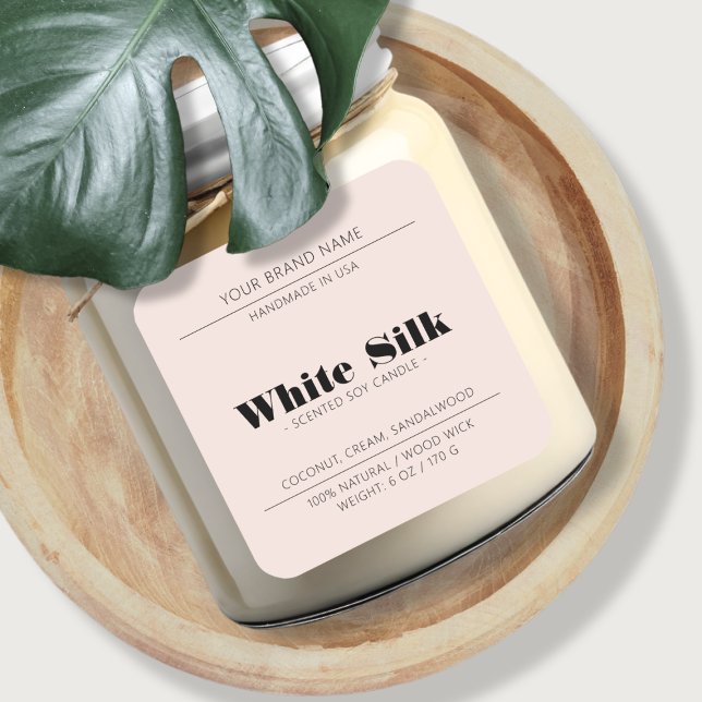 Candle modern pink product packaging label (Creator Uploaded)