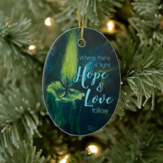 "Candle of Encouragement" Ceramic Ornament