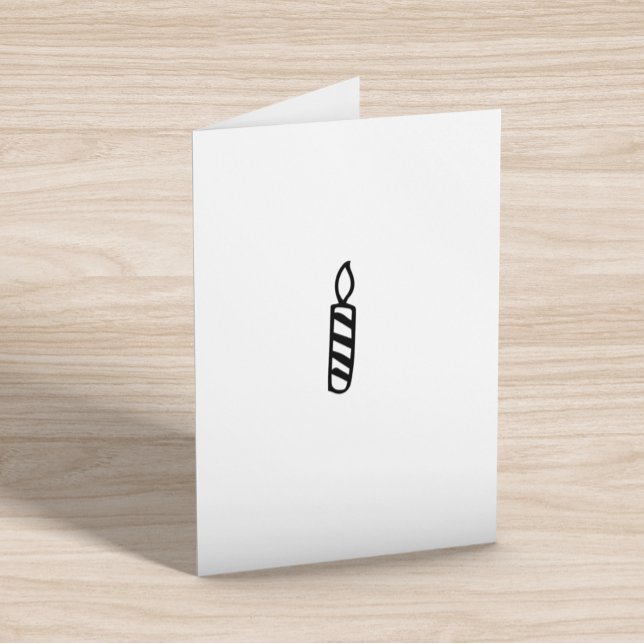 Candle Personalised Birthday Minimalistic Simple  Card (Creator Uploaded)