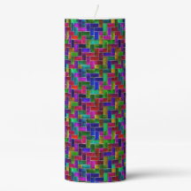 Candle Pillar Stained-Glass Colouring 3" x 8"