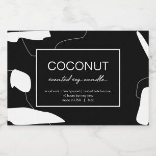 Candle Product Label Abstract Design
