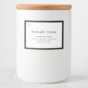 Candle Product Label Design