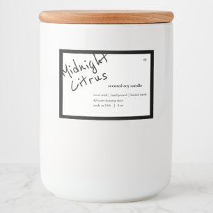 Candle Product Label Design