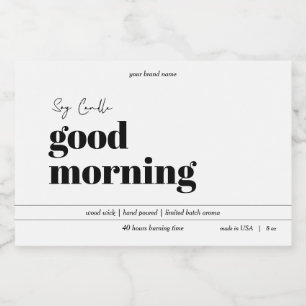 Candle Product Label Design
