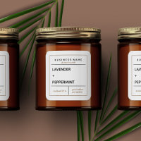 Candle Product Label Design