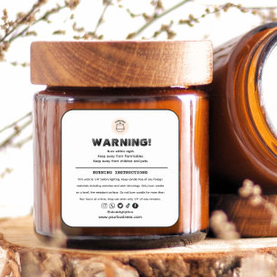 Candle Product Warning Label Design