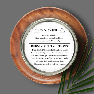 Candle Product Warning Label Design
