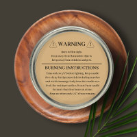 Candle Product Warning Label Design