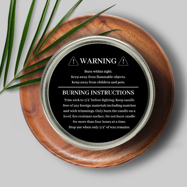 Candle Product Warning Label Design (Creator Uploaded)