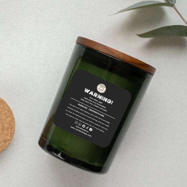 Candle Product Warning Label Design (Creator Uploaded)