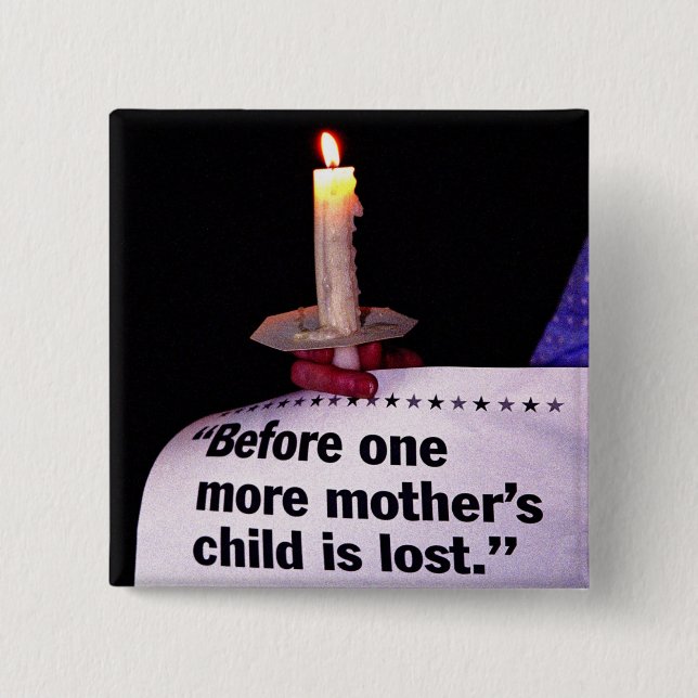Candle Protest 15 Cm Square Badge (Front)