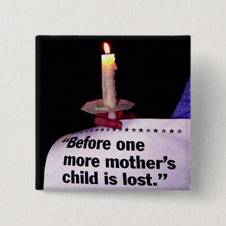 Candle Protest 15 Cm Square Badge