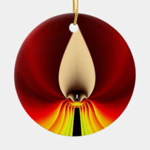 Candle Round Ornament