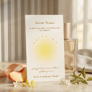 Candle Scent Sample Fragrance Yellow Tester Card