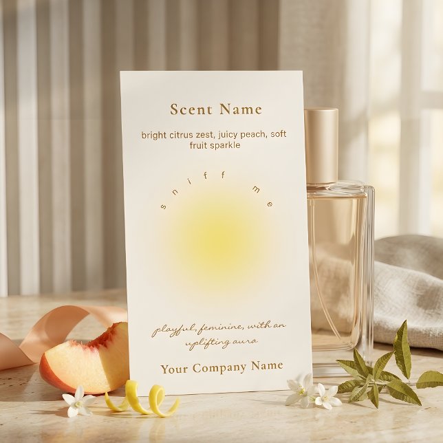 Candle Scent Sample Fragrance Yellow Tester Card (Candle Scent Sample Fragrance Yellow Tester Card)