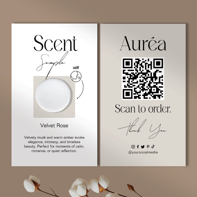 Candle Scent Sample QR Business Card (Creator Uploaded)