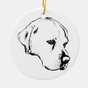 Candle-side profile grace ceramic ornament
