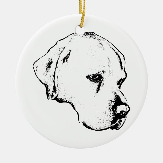 Candle-side profile grace ceramic ornament (Front)