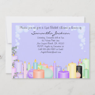 Candle Spa Bride Bridal Shower Invite
