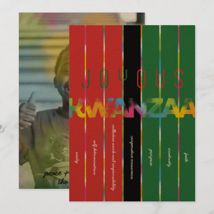 Candle Stripes Kwanzaa Card