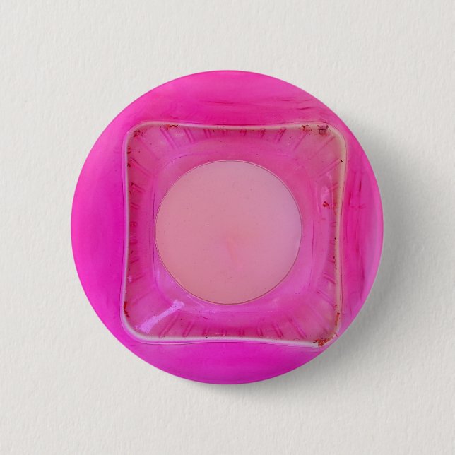 Candle, Sweet Pink Love Candlelight 6 Cm Round Badge (Front)
