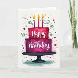 Candle Swirl Birthday Card