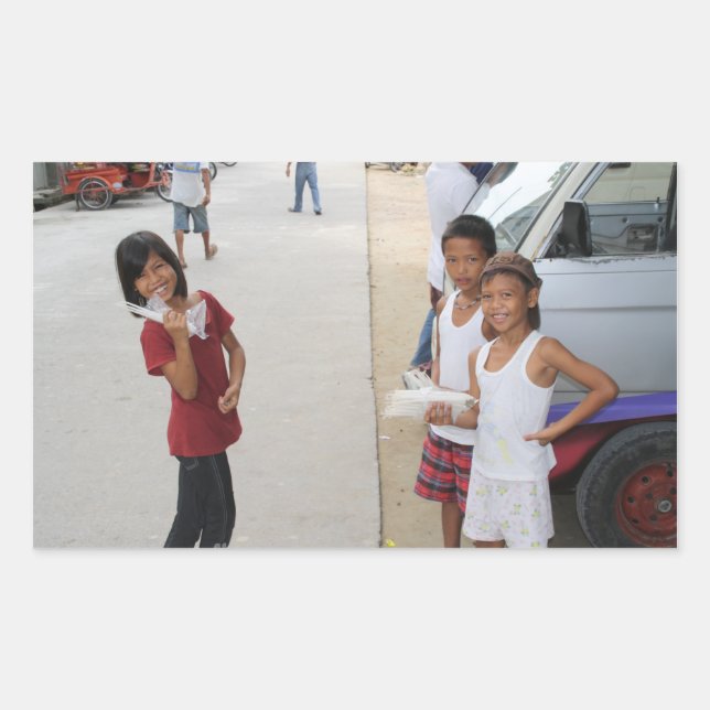 Candle vendors rectangular sticker (Front)