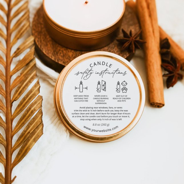 Candle Warning Label Candle Care Instructions (Creator Uploaded)
