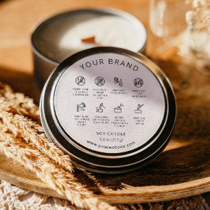 Candle Warning Label Candle Care Instructions