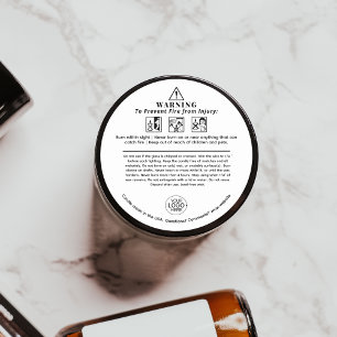 Candle Warning Safety Icons Add Your Logo Label