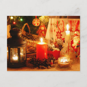 Candlelight at Christmas Holiday Postcard