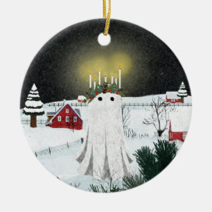 Candlelight Ceramic Ornament
