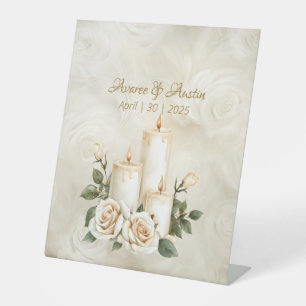 Candlelight Ceremony Floral Sign Our Wedding