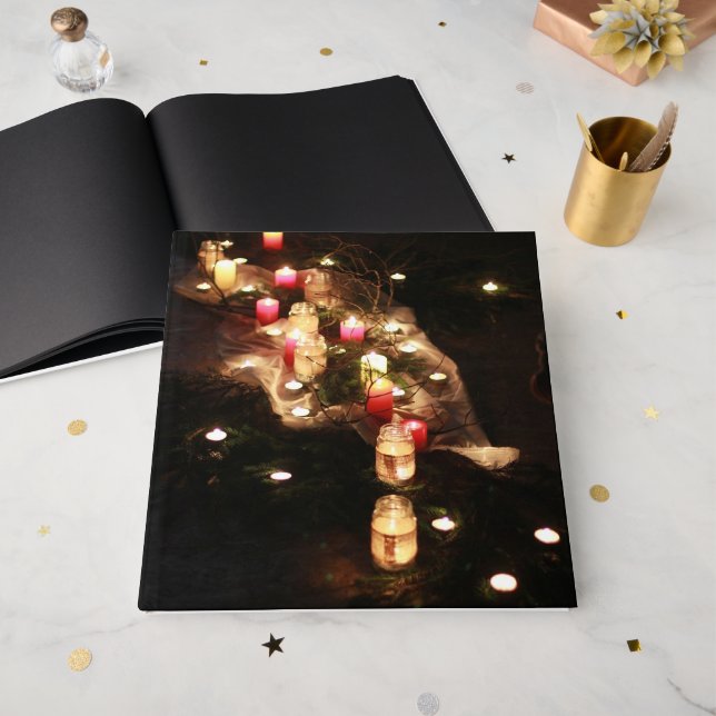 Candlelight Ceremony Guest Book – Customisable (Front Open)