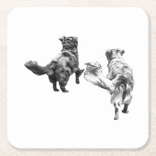 Candlelight Companions Square Paper Coaster