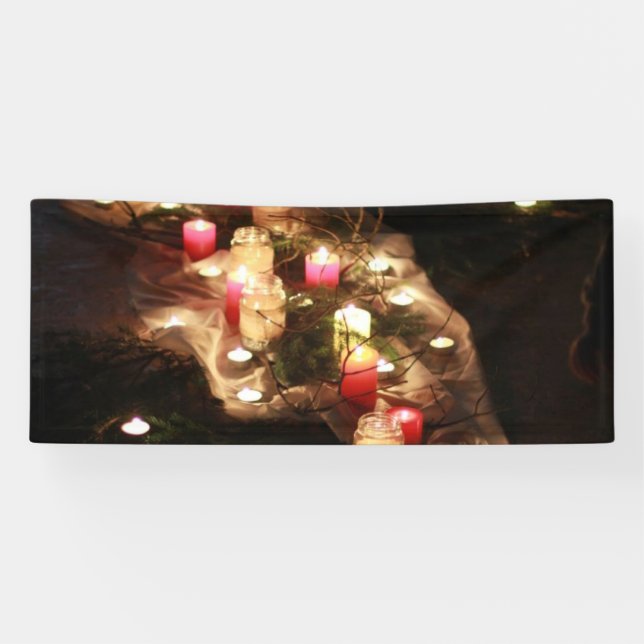 Candlelight Glow Event Banner – Customisable (Horizontal)