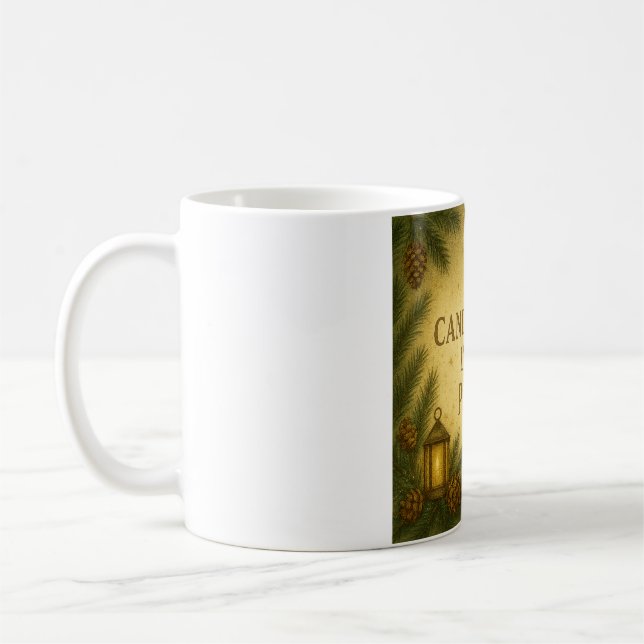 Candlelight in the Pines Mug | Elegant Woodland (Left)