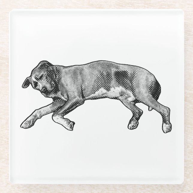 Candlelight Pause, Easy Nap Glass Coaster (Front)