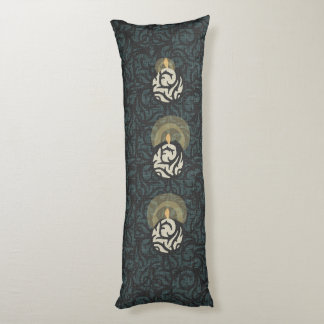candlelight scroll tapestry body pillow