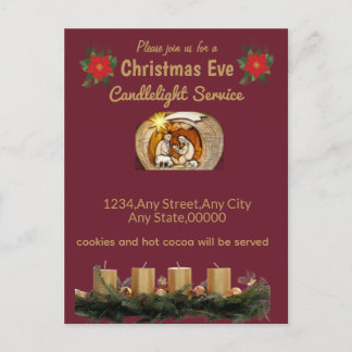 Candlelight Service Christmas Postcar Postcard