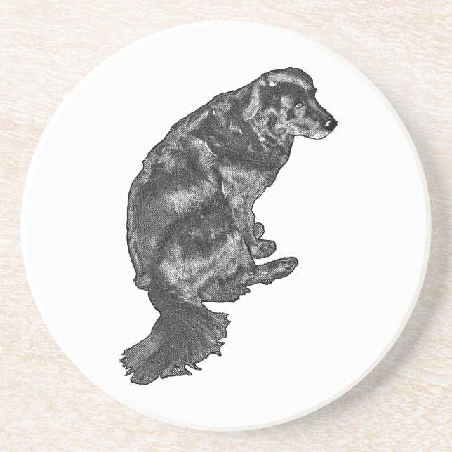 Candlelight Sip Companion — Retriever Coaster (Front)
