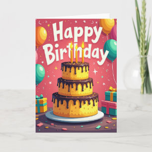 Candlelit Birthday Cake Card