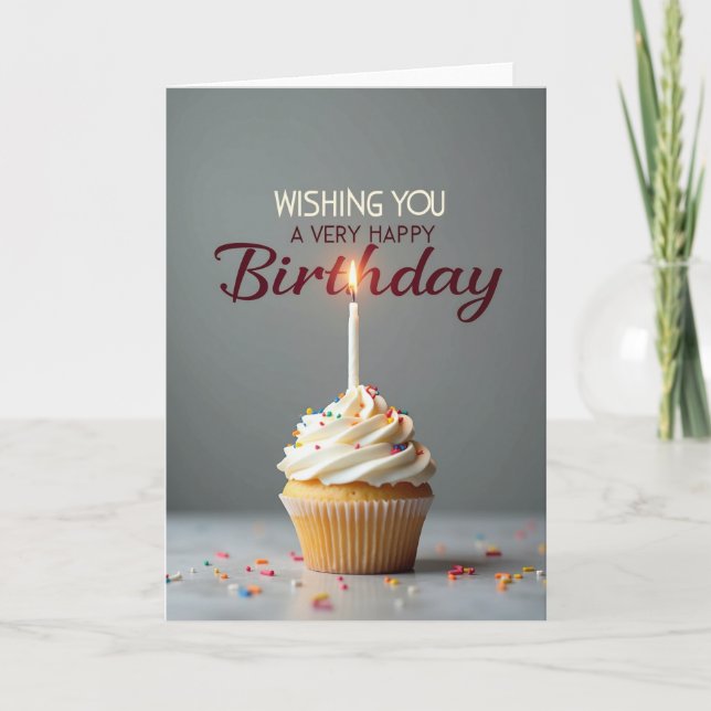 Candlelit Birthday Wish Card (Front)