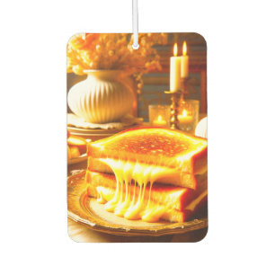 Candlelit Comfort Meal: Grilled Cheese Sandwich Car Air Freshener