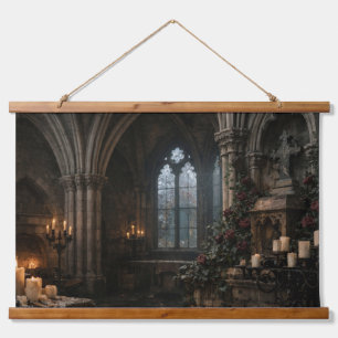 Candlelit Haunted Chapel Tapestry